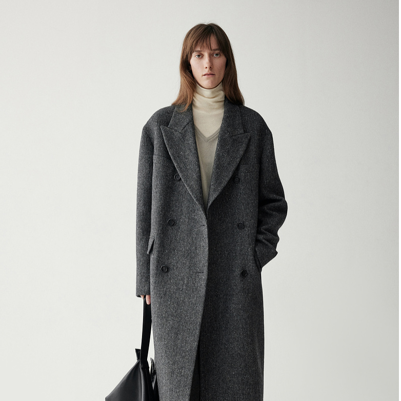 【明星同款】INSIS FEMME格雷系枪驳领羊毛冬季大衣FN24413632