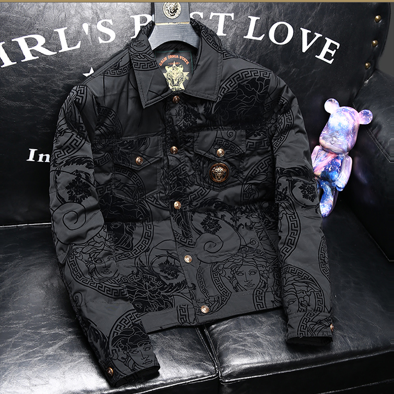 TANVIKENGD/泰维肯戈轻奢潮牌短款羽绒服男保暖修身休闲冬天外套