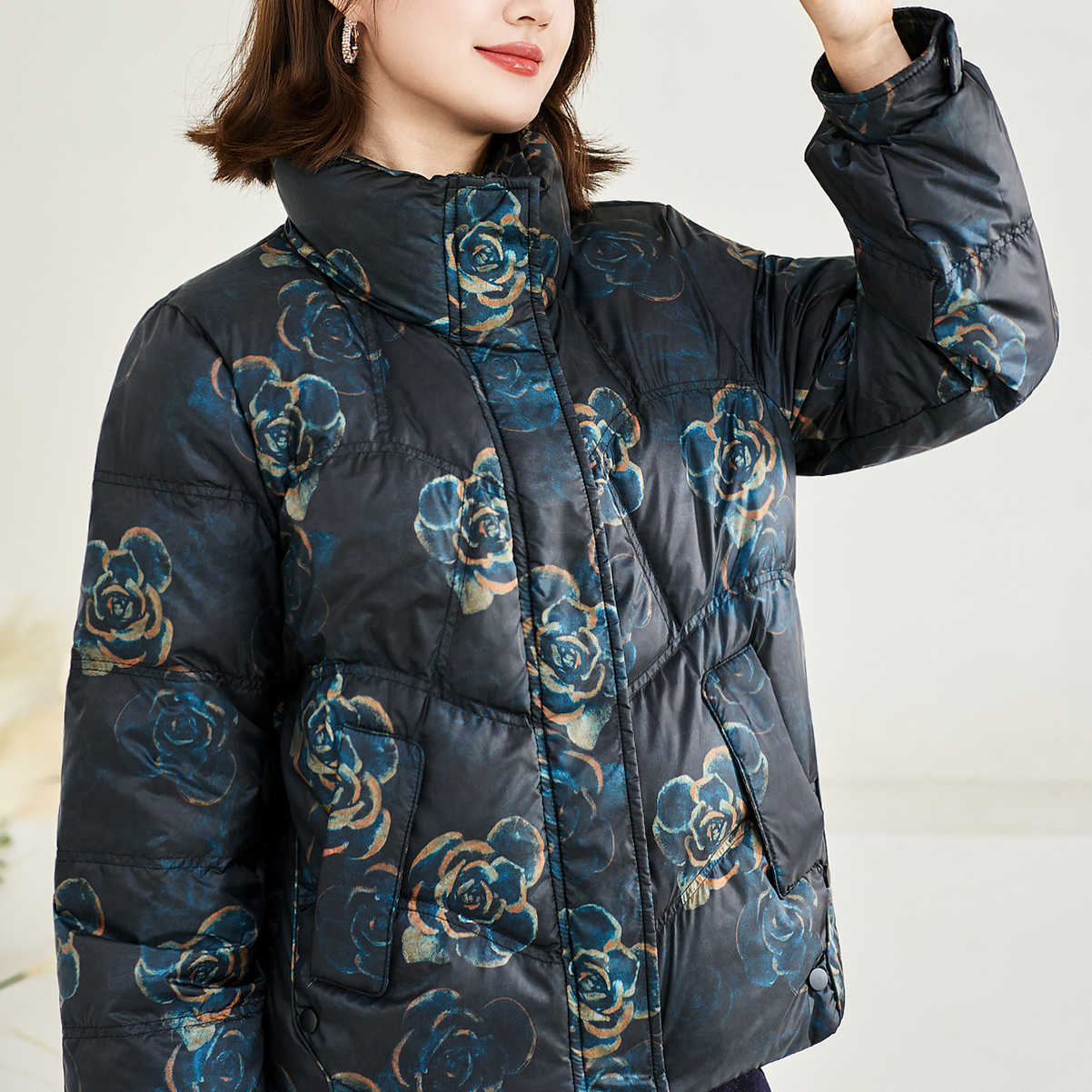 【甄选大朵鸭绒】原版正品保暖气质减龄修身羽绒服-R065