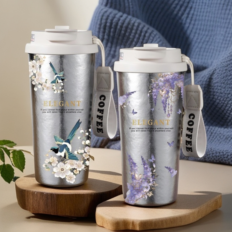 彩钛工艺纯钛随手咖啡杯高颜值情侣咖啡杯办公户外旅行专用钛水杯