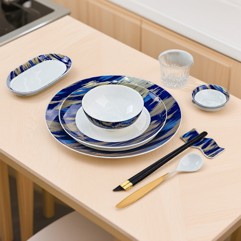 景德镇陶瓷酒店饭店会所火锅店烧烤店商用碗盘碟摆台餐具套装