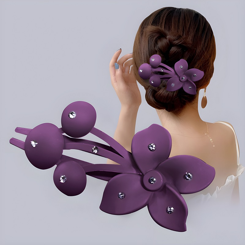 大号花朵头发夹子发卡子网红爆款洋气抓夹女后脑勺盘发鸭嘴夹新款
