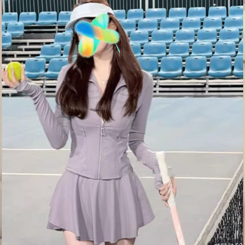 2025小众修身显瘦甜美风洋气设计感长袖套装外套+半身裙