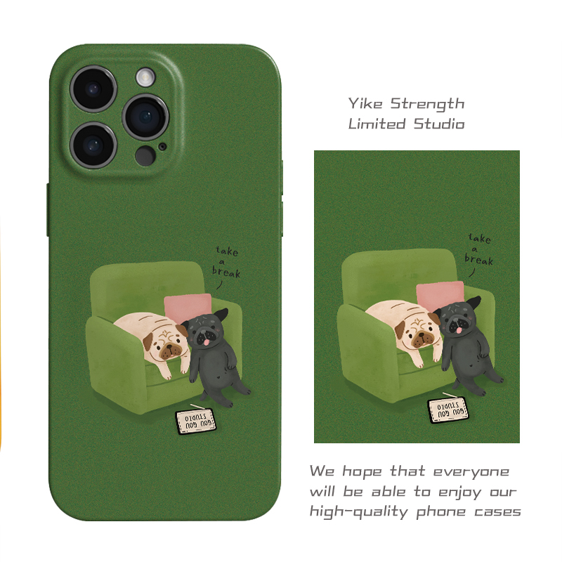 沙皮狗菲林软壳进口光面适用iphone苹果13rpomax/14/16pro