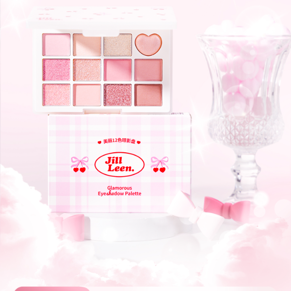 JILLLEEN十二色眼影盘哑光百搭珠光大地色限定款美丽眼影盘女用