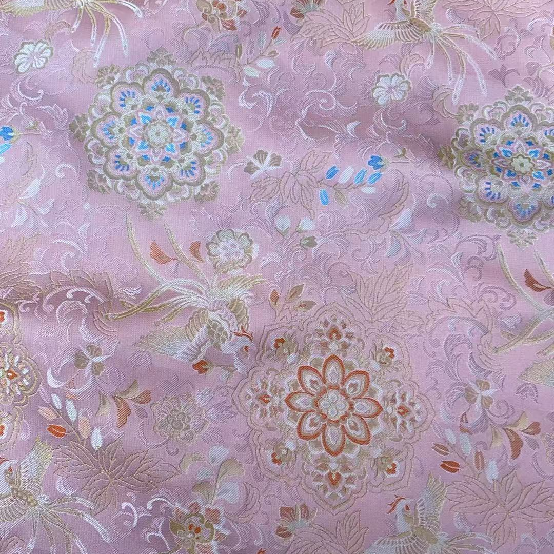 【织途】三马宋锦凤凰宝相四重维织金工艺42姆米百分百桑蚕丝