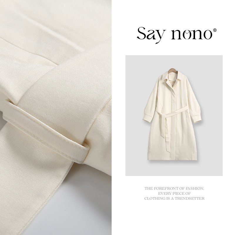 懒猫nono│Saynono 冬日叙事 翻领拉链95白鹅绒长款外套/XXZE030