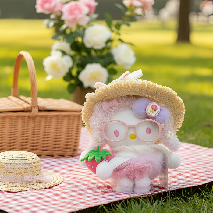 【草帽莓莓】正版HelloKitty毛绒公仔包包挂件KT钥匙扣生日礼物