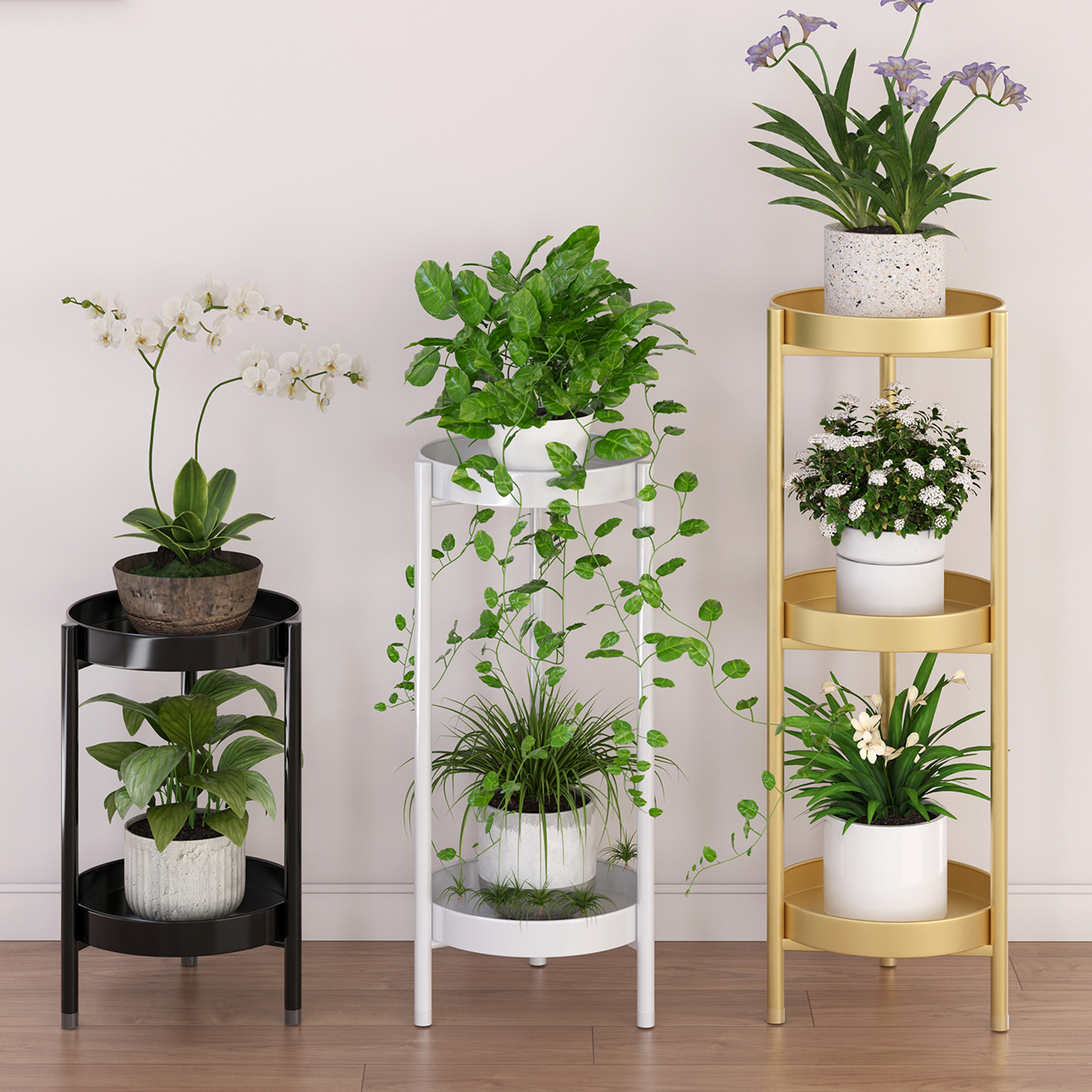 铁艺花架子客厅落地式绿萝花架置物架多肉花盆托架架子高档