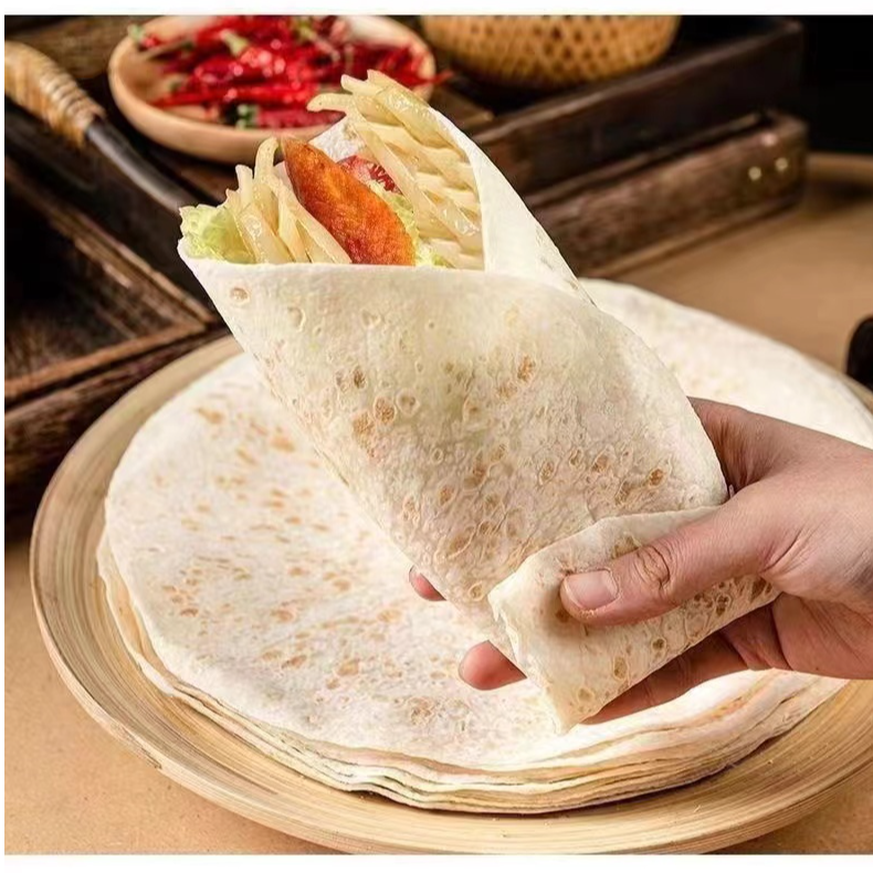 【到手300张】铁棍山药春饼薄饼鸡肉卷卷饼荷叶饼