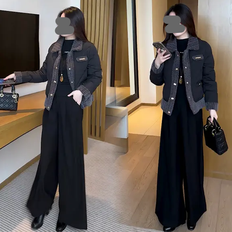 时尚洋气宽松保暖显瘦翻领棉服女2025秋冬季新款设计感百搭短外套