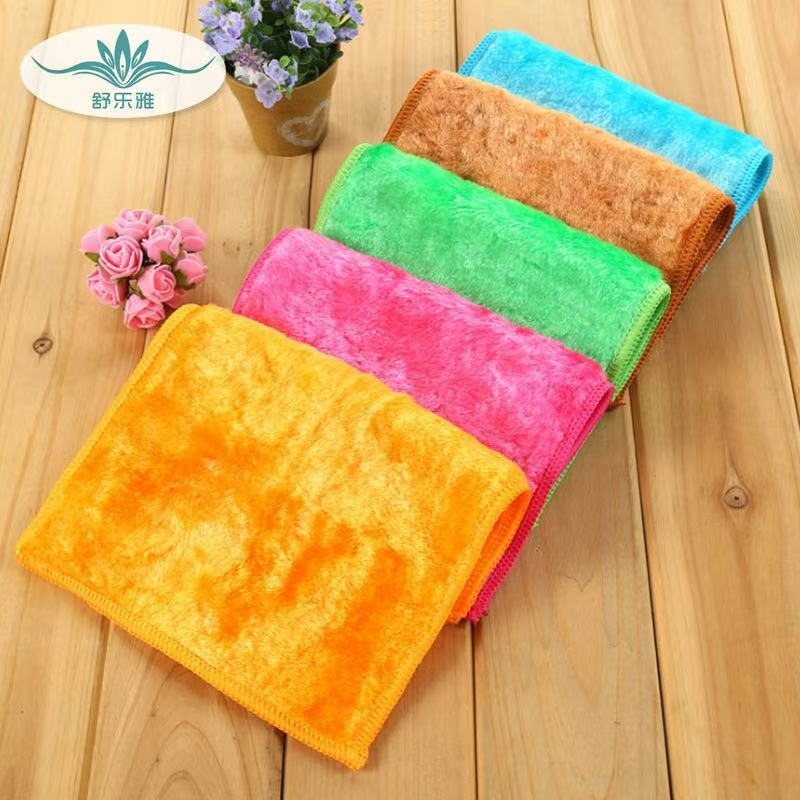 加厚神奇抹布不沾油洗碗厨房专用吸水不掉毛双层百洁布去油去污