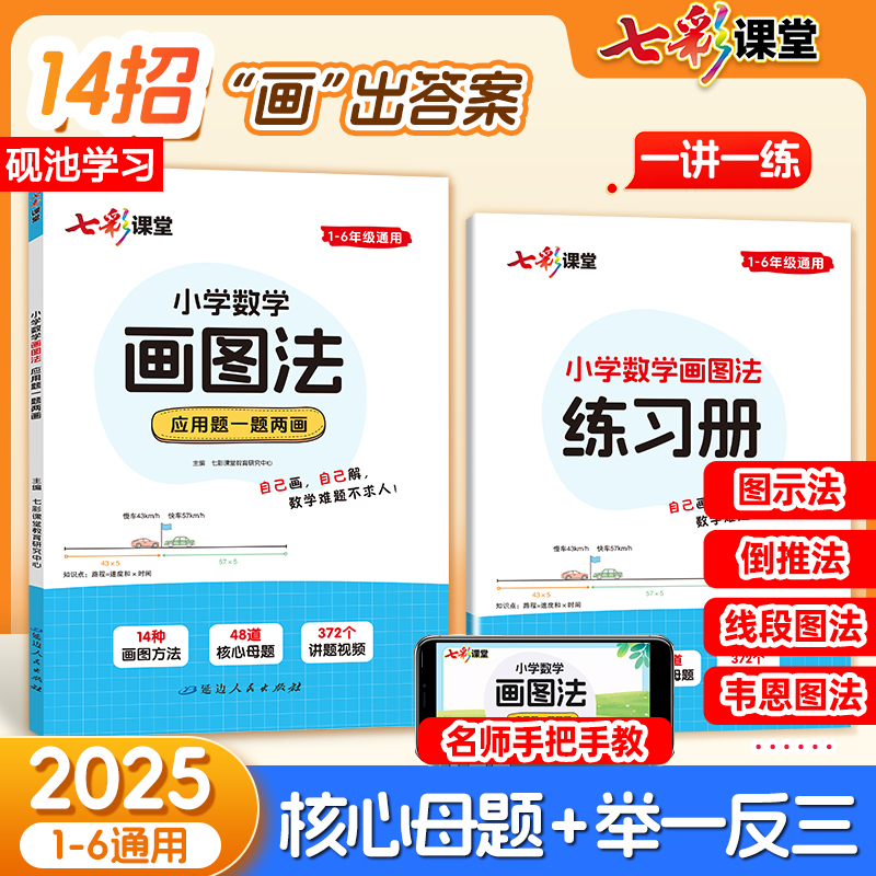 【买一送一】小学数学画图法1-6年级通用数学母题应用题思维练习书