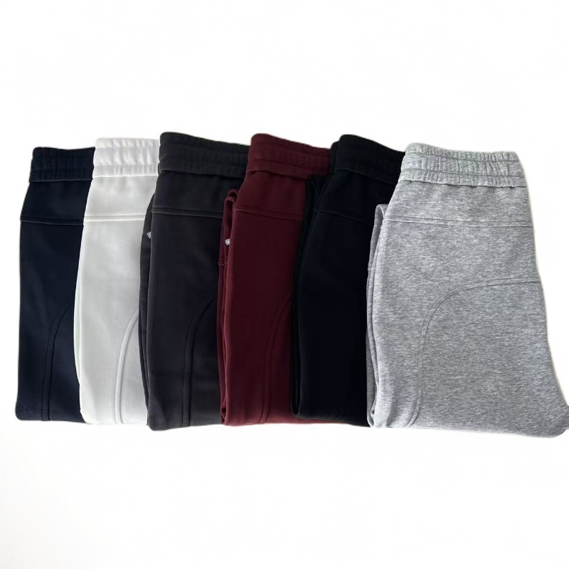 爆款秋冬新款男士修身百搭时尚潮流运动裤纯色绣花字母潮牌束脚裤