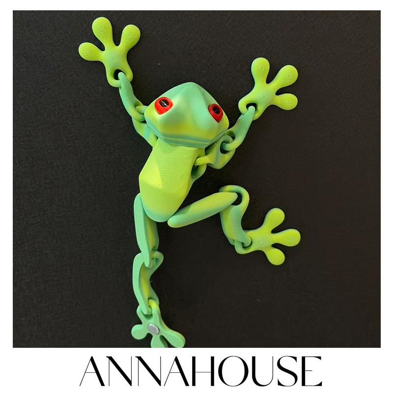 ANNAHOUSE创意卡通Hares3D磁吸青蛙冰箱贴头和腿可活动冰箱贴玩具