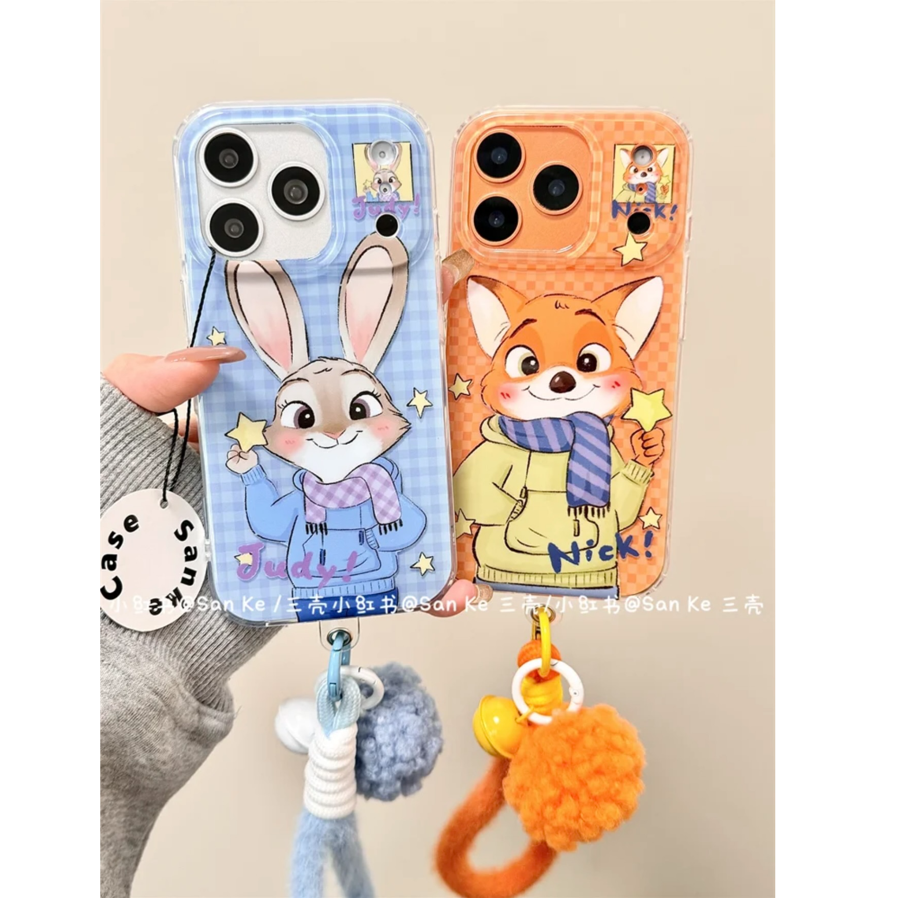 疯狂动物城朱迪尼克情侣手机壳适用iPhone17promax16防摔包相机键