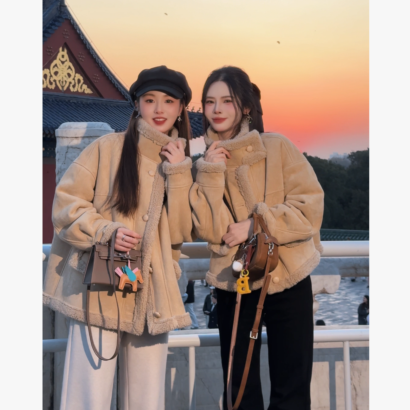 宿慕SUMU 韩版时尚姐妹款外套11-26冬季2025新款加绒加厚上衣9080