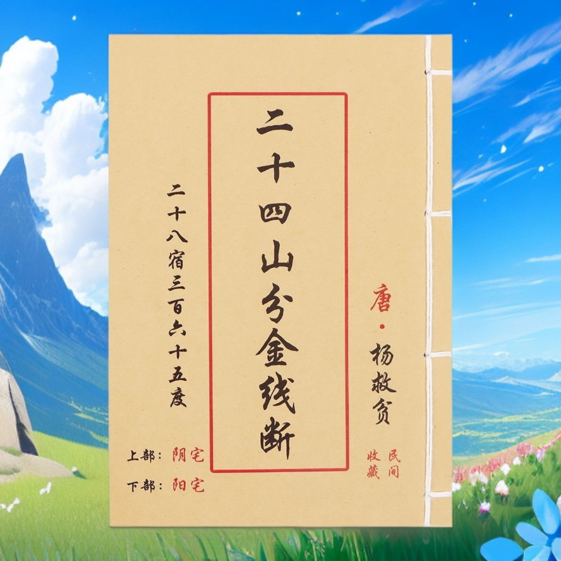 二十四山分金线断 彩色手工线装 民间古书籍