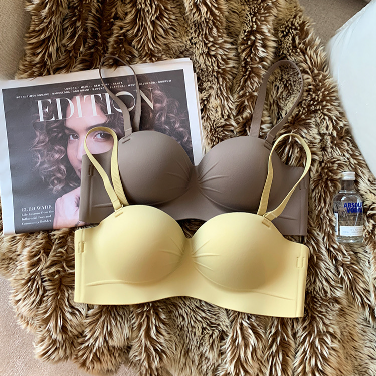 malifei/玛丽妃无痕无肩带小胸聚拢上托舒适无钢圈光面美背文胸罩