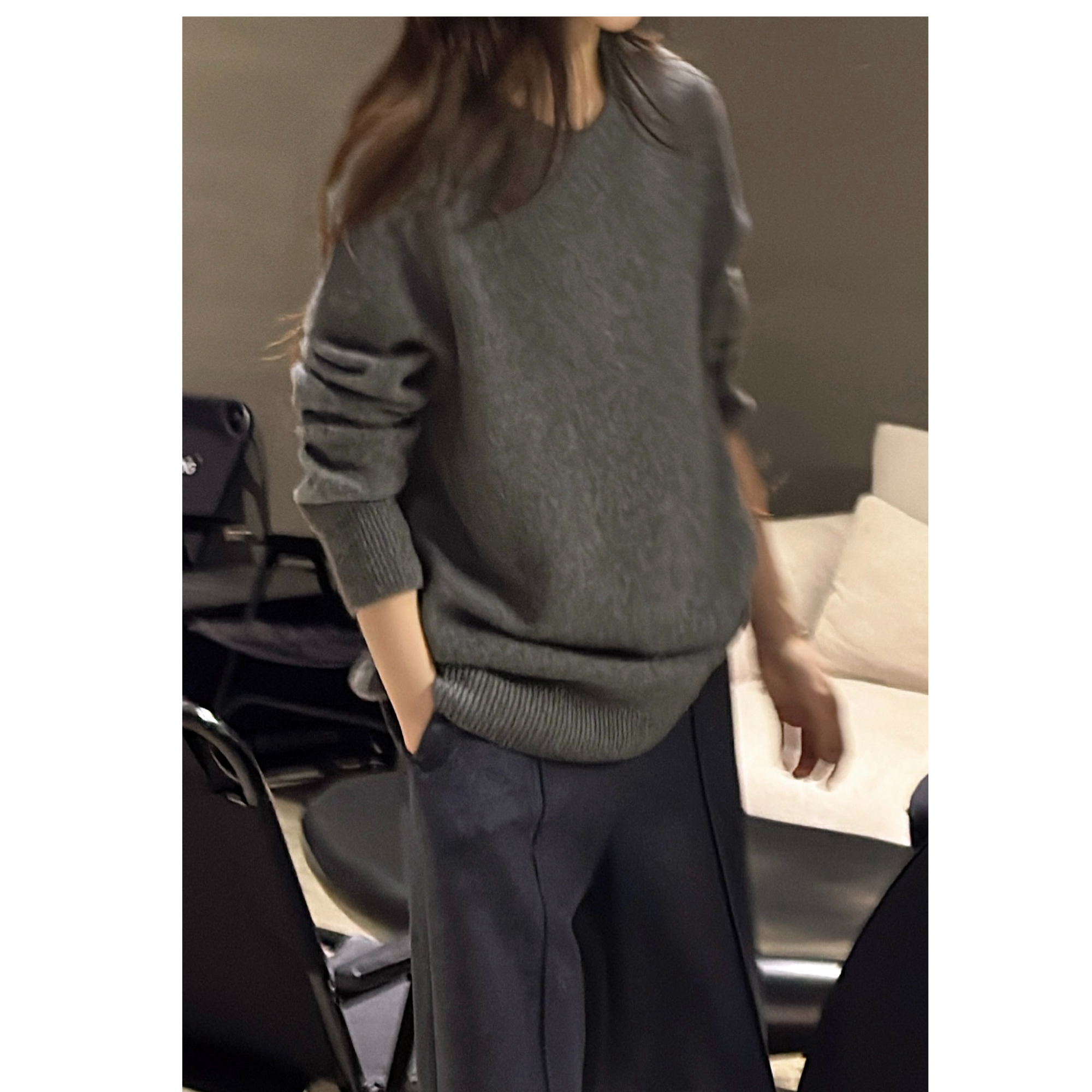 Z.blues【热爱秋冬的理由】秋冬慵懒风长袖纯羊绒针织衫YZALM2098