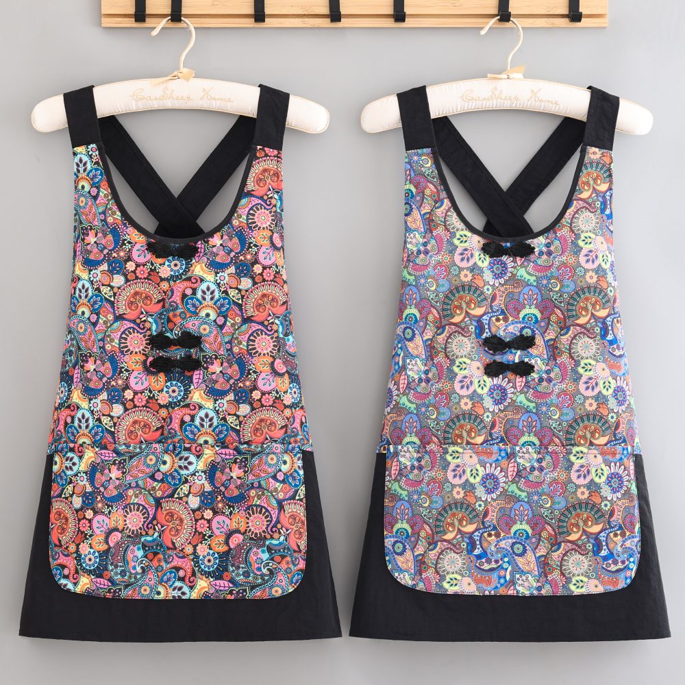 围裙家用厨房做饭工作服舒适透气成人外穿罩衣上班干活围腰男女款