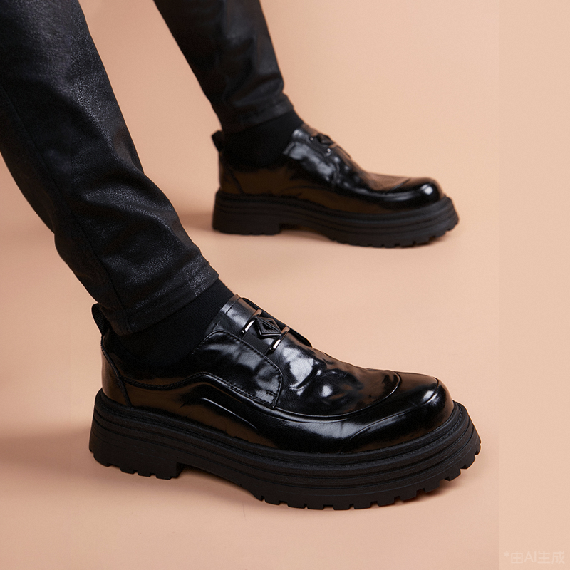 英伦风乐福鞋男2025新款商务休闲透气轻便防滑耐磨男士皮鞋潮