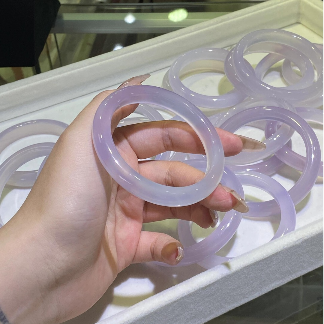 玛瑙玉髓手镯正品紫罗兰玉髓高档礼物多样性发货拍一发一