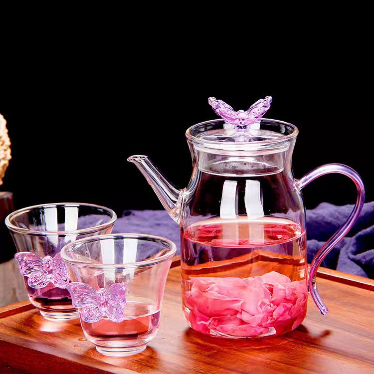 十载爱棠茶壶泡茶家用绿茶耐高温玻璃煮茶壶女士精致花茶壶大容量