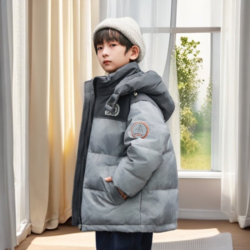 男童羽绒服冬季2025新款儿童冬装加厚三防羽绒服宝宝白鸭绒外套