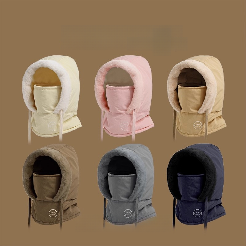 【加绒加厚】防寒一体帽户外防风骑行包头帽冬季保暖雷锋帽子面罩