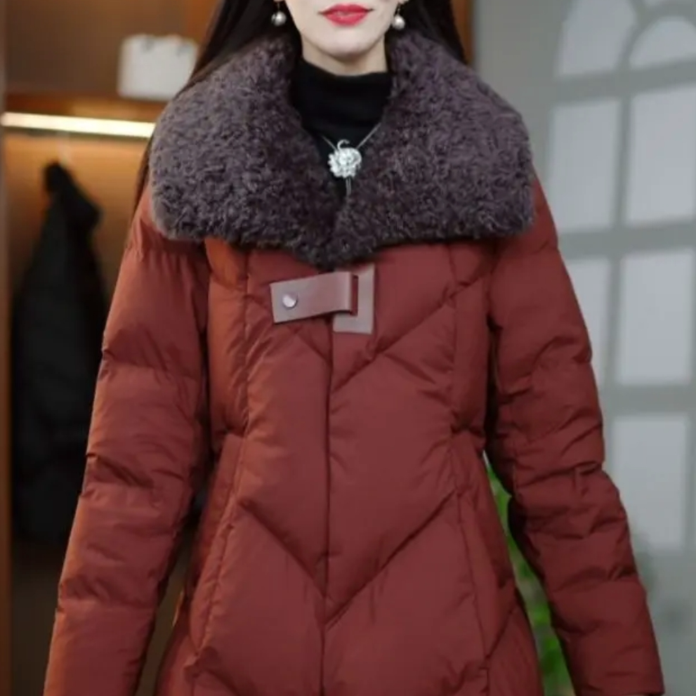 香依冬季新款百搭修身减龄保暖白鸭绒羽绒服M-4XL