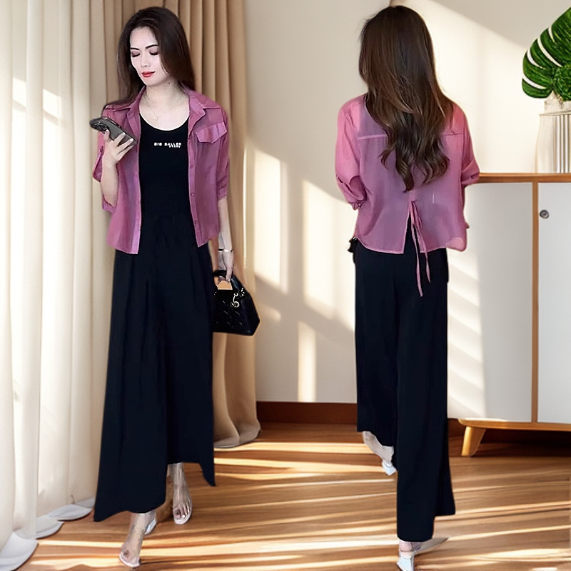 时尚洋气冰丝薄款外套2025夏季新款宽松显瘦设计感防晒衣衬衫女