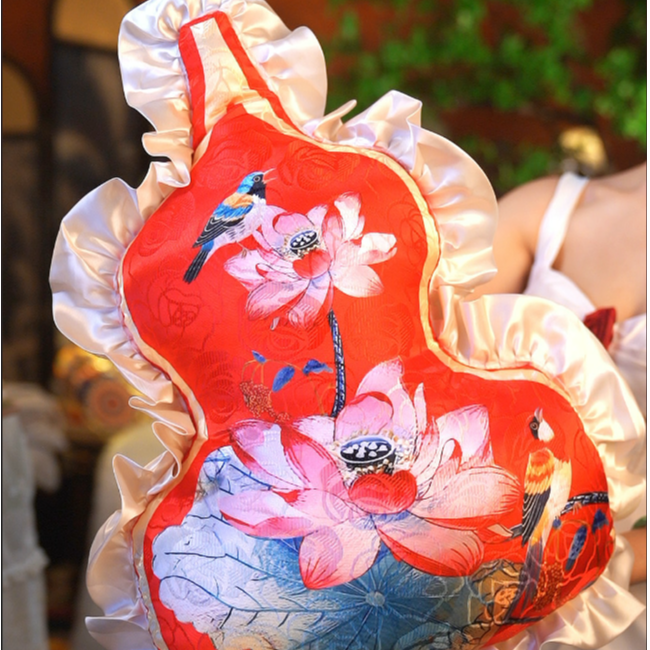 红福禄葫芦抱枕新中式轻奢高级感靠垫中国风欧式床头家用美式