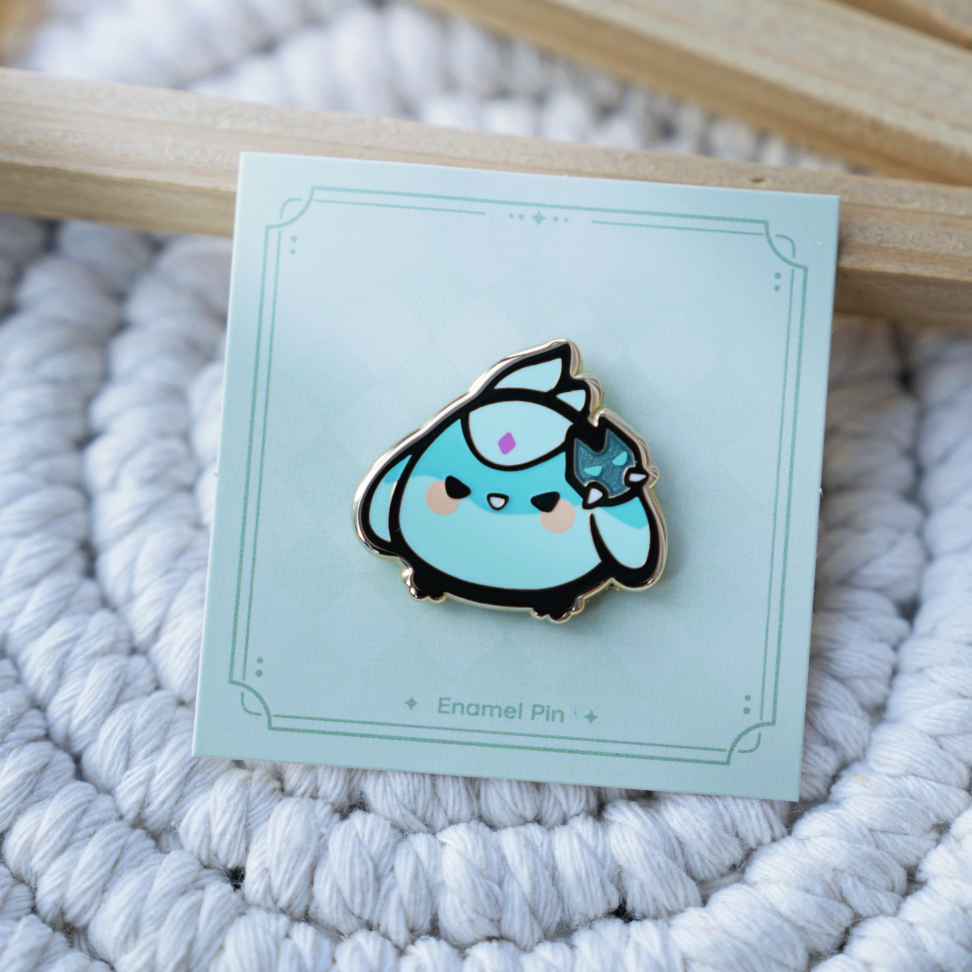 原神同人提瓦特动物园系列金属徽章阿乔咔库库晶蝶小海鲜