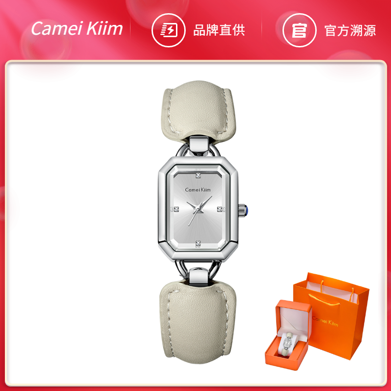 ck正品新款女士轻奢小众防水小牛皮小巧简约手表女表小众