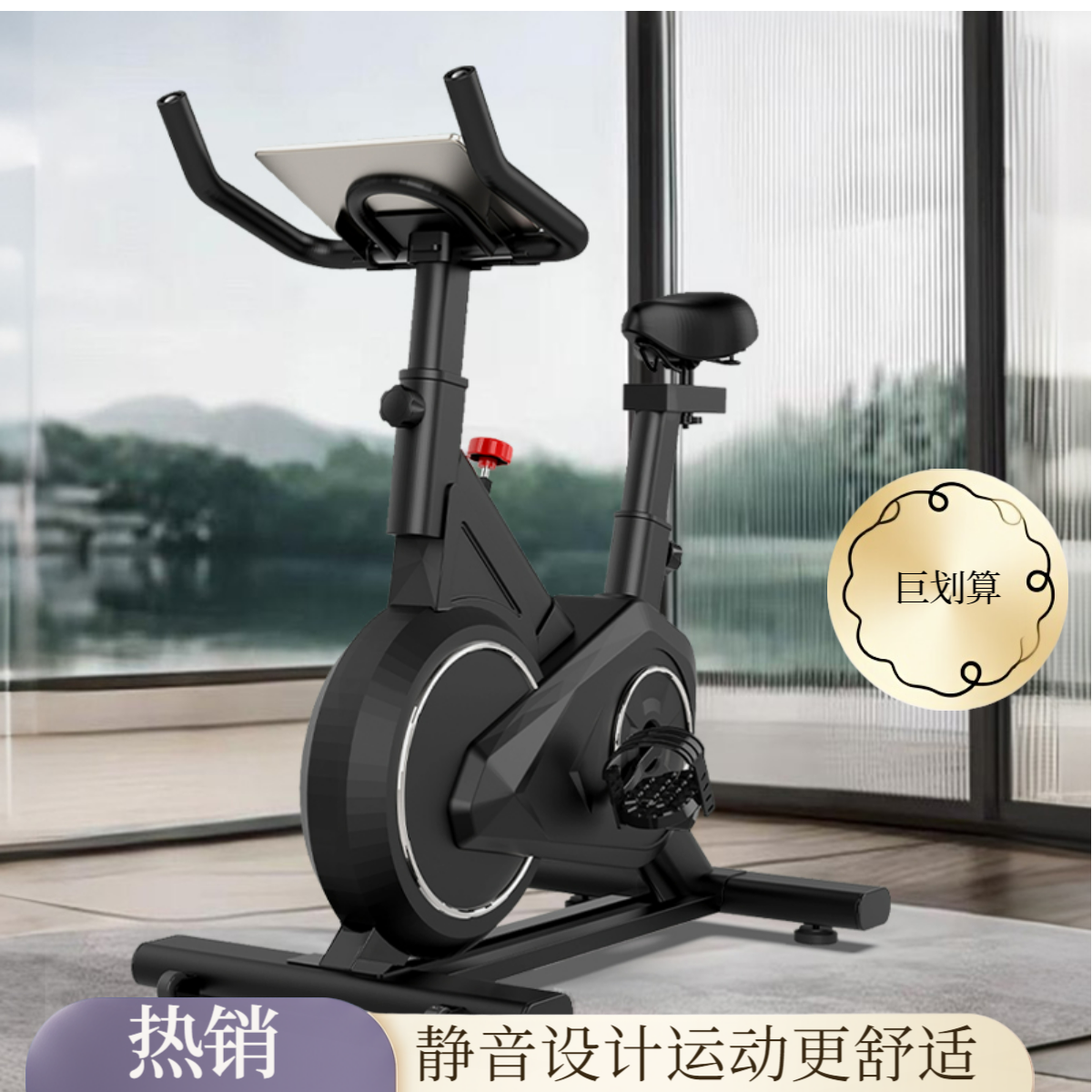 型健家用动感单车室内智能时尚运动健身脚踏车动感单车家用锻炼款