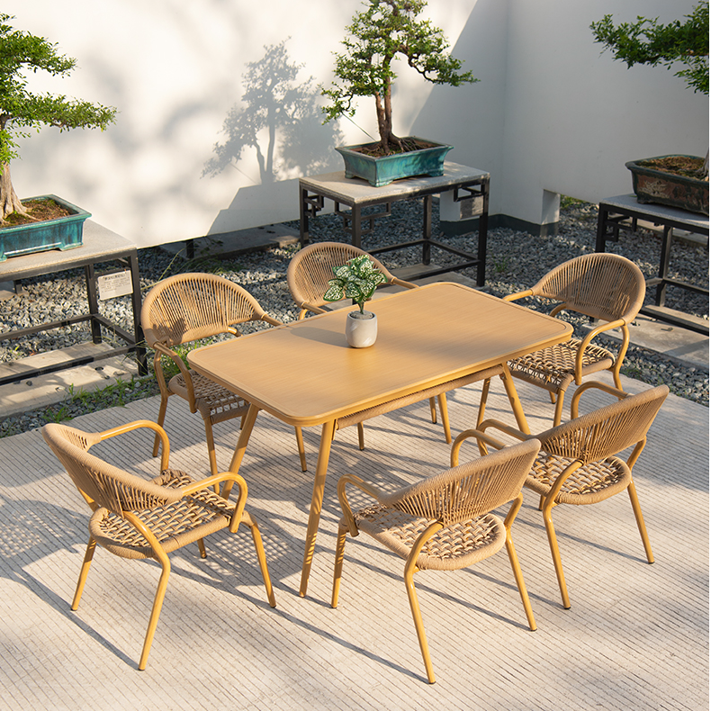 庭院桌椅组合露台户外铁艺防水防晒靠背椅外摆休闲椅室外花园椅子