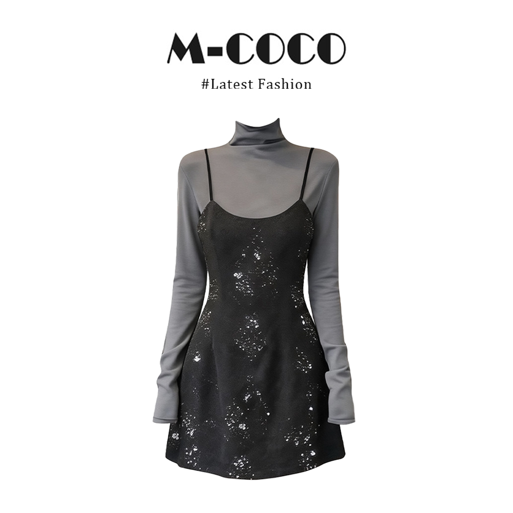 parkyeon【芬兰玫瑰吊带裙】冬季韩系千金风连衣裙内搭打底衫套装