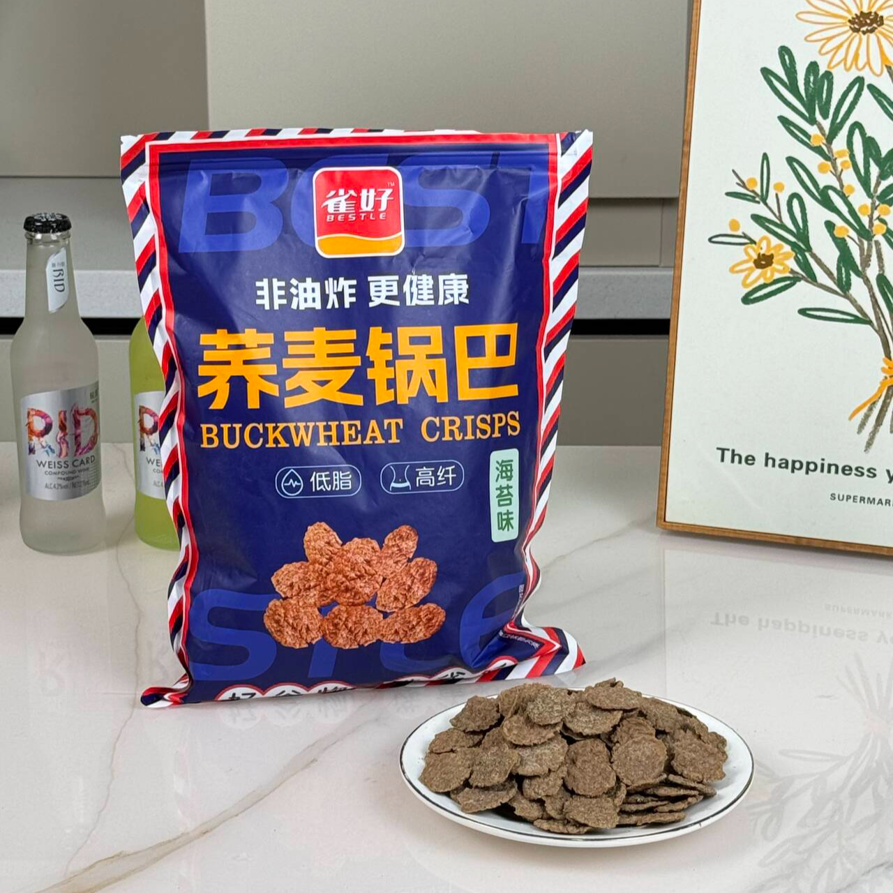 雀好荞麦锅巴低脂非油炸高纤追剧粗粮休闲即食零食500g荞麦脆锅巴
