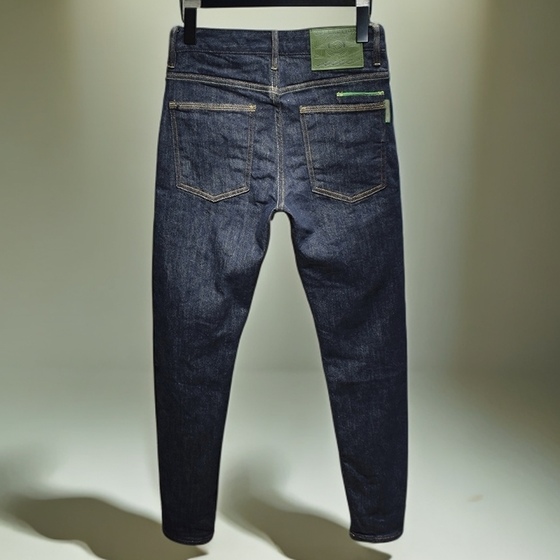 NYING水洗牛仔裤时尚深蓝原色男士韩式小脚长裤秋季新款高端裤子