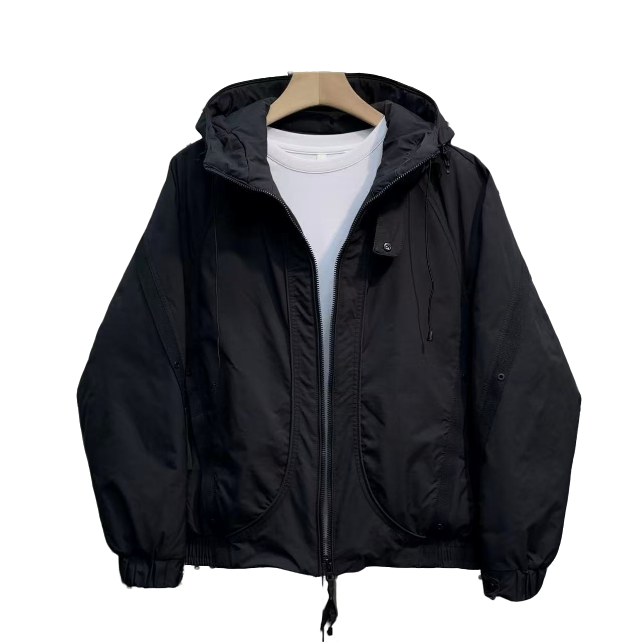 大棉冬季新款连帽外套男潮牌宽松休闲工装夹克百搭户外冲锋衣