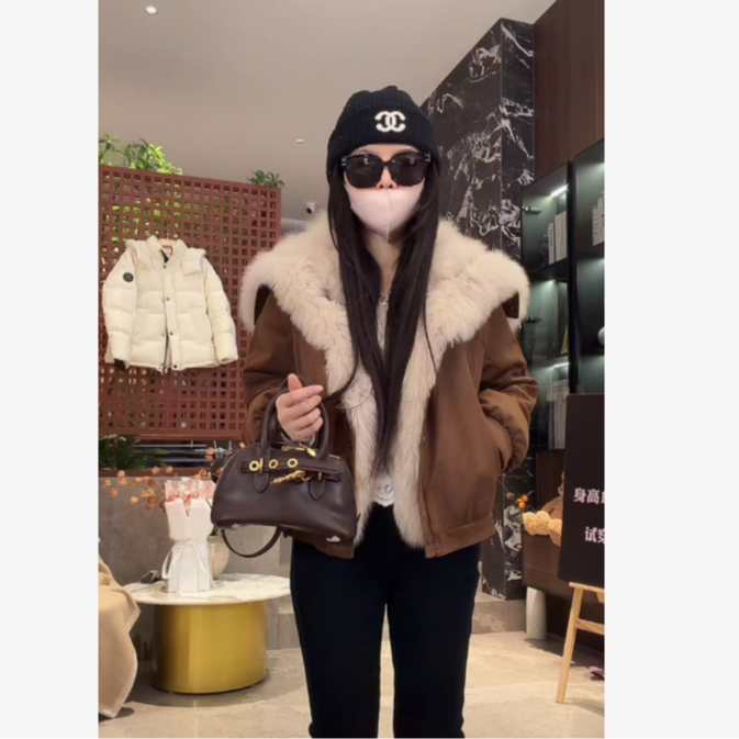 SUMU/宿慕加厚保暖狐狸毛拼接大毛领羽绒服羽绒服Z7A0207小雨女装