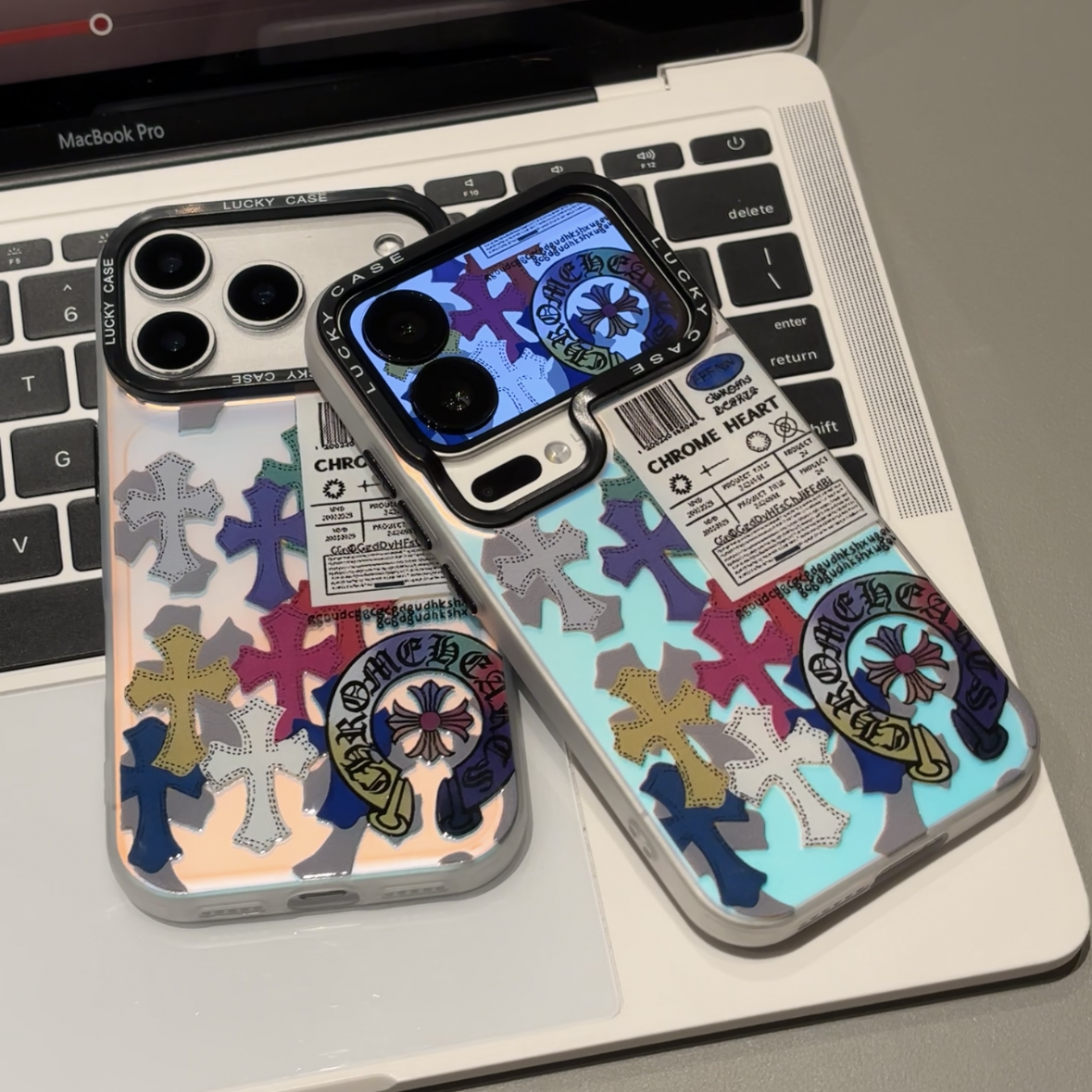 标签多彩十字适用苹果17/16promax手机壳华为P70oppo小米17vivo套