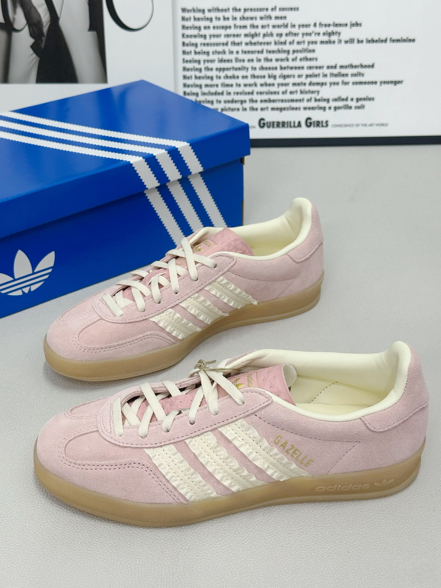 Adidas/阿迪达斯originals女款粉色三叶草复古休闲板鞋官方正品