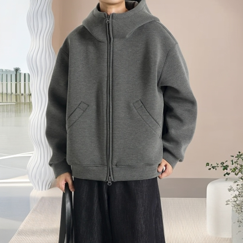 GCDUPE77秋季上新男女同款休闲外套纯色液氨微晶空气层卫衣6912