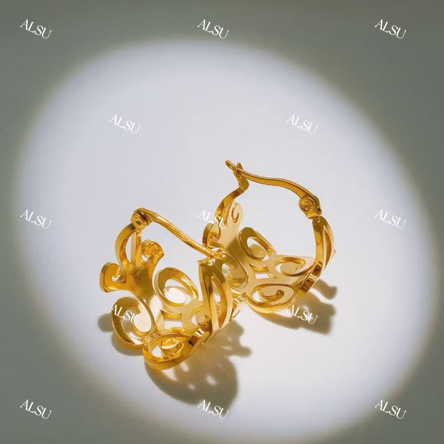 合金耳饰 ALSU原创2025最新款百搭小耳圈气质时尚小众简约精致