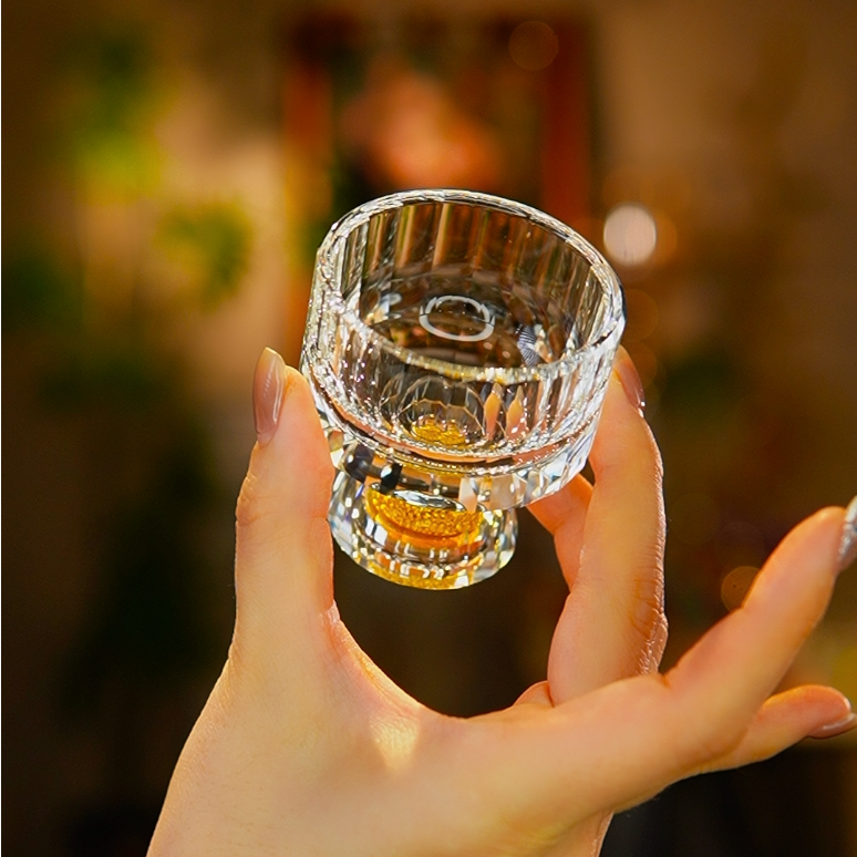 手工高端水晶切子杯