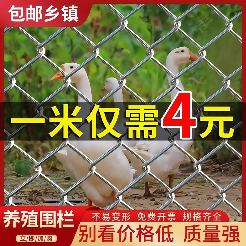 不锈钢勾花网菱形边坡防护镀锌铁丝钢丝隔离围栏果园围栏网防护网