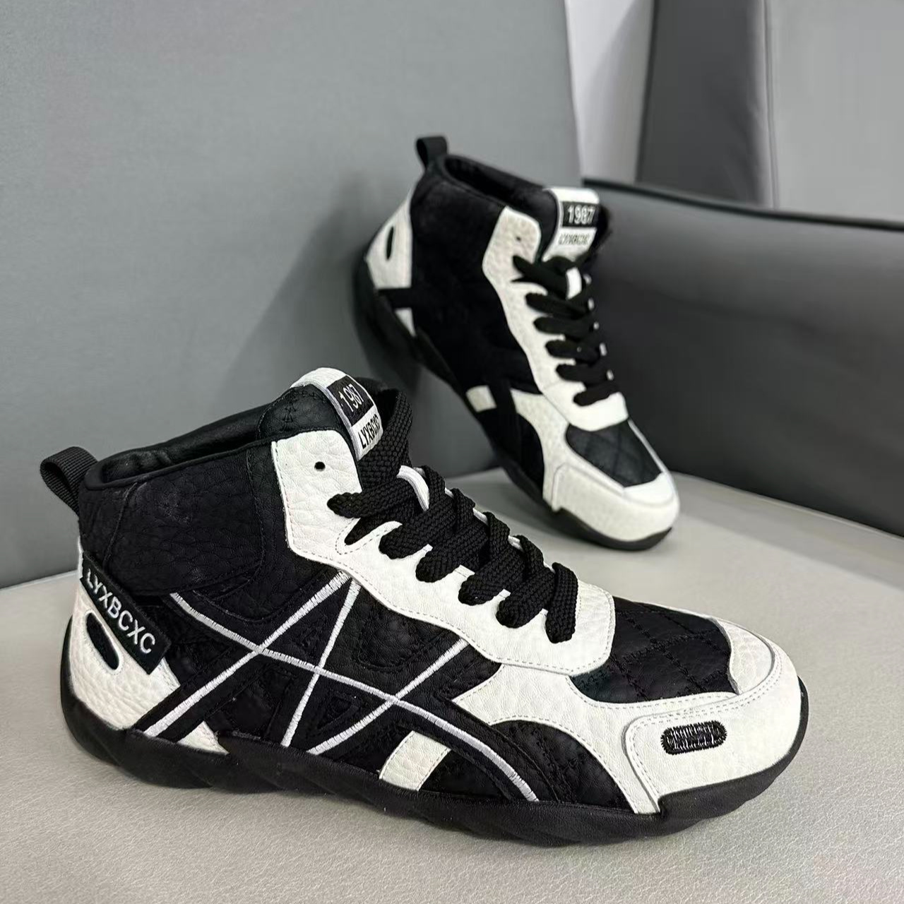 【菲如斯A89】2026春季透气潮流休闲板鞋男女高帮时尚百搭秋冬潮鞋