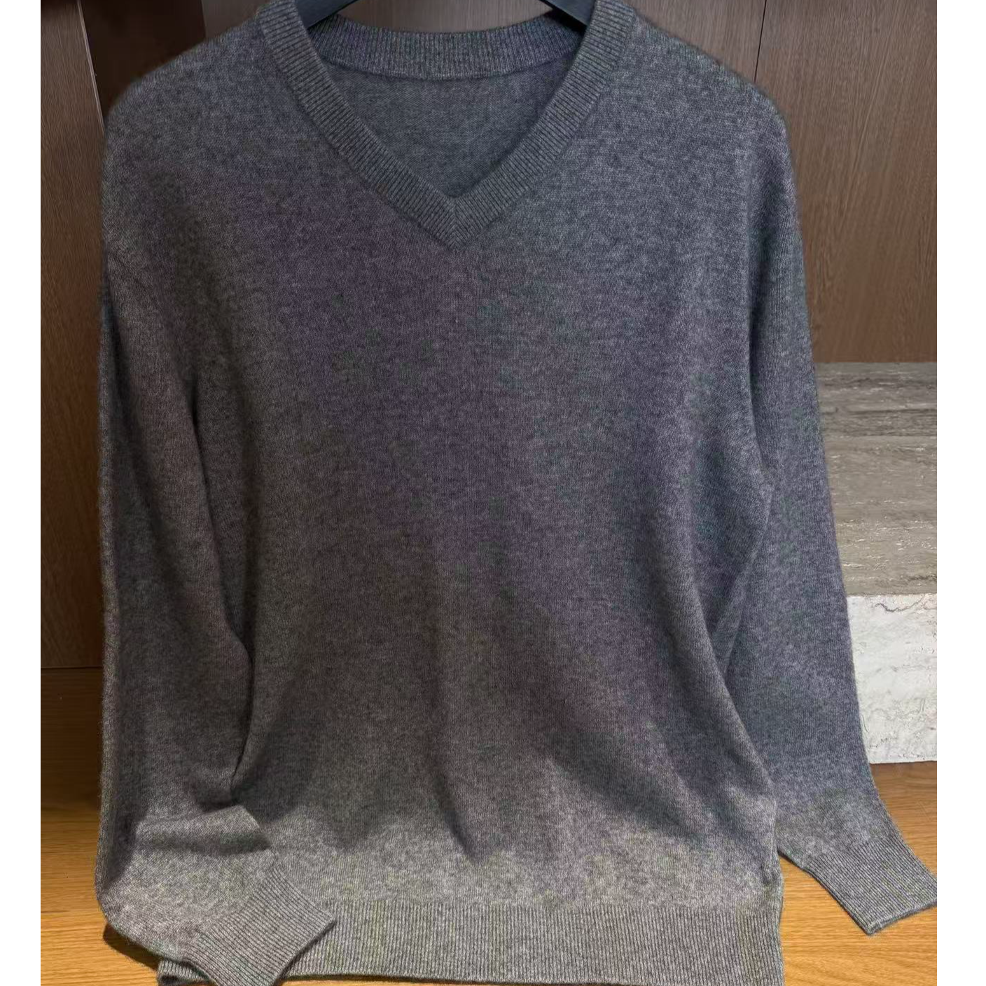 TANTAN 休闲百搭男款V领长袖秋冬针织衫3939